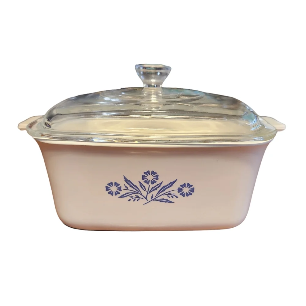 Vintage Corning Ware Blue Cornflower P-4-B 1 1/2 Quart Casserole Dish 1962-1971